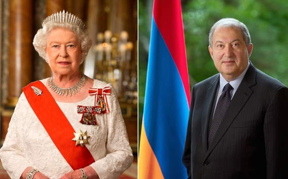 Президент Армении поздравил Елизавете II по случаю национального праздника