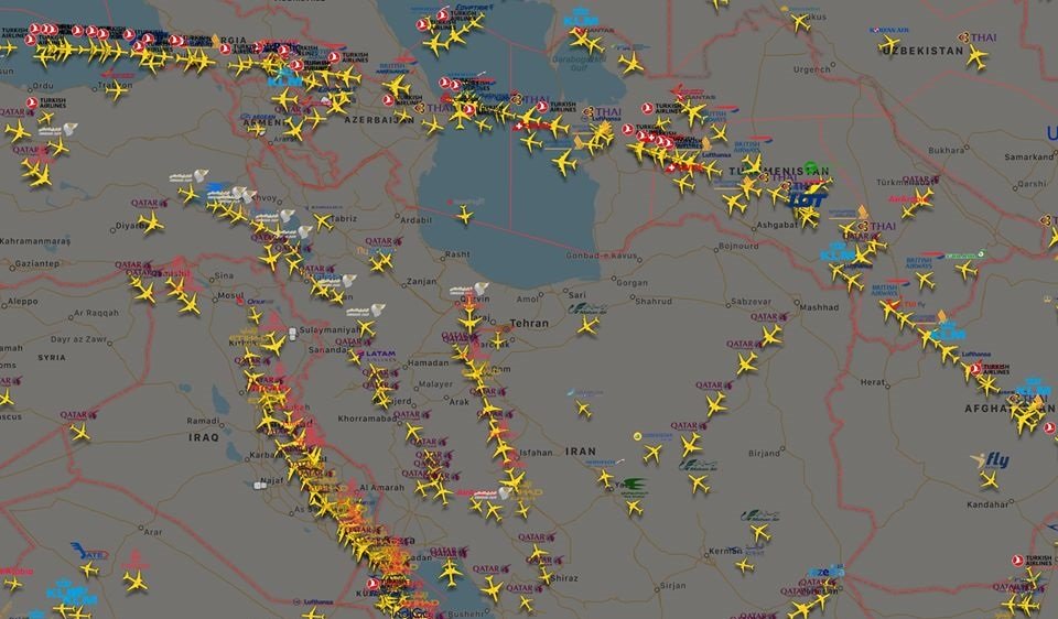 Միջազգային ավիաընկերությունները Իրանի փոխարեն սկսել են օգտվել Վրաստանի օդային տարածքից
