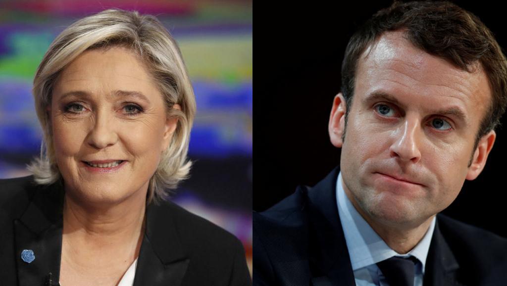 Exit-poll: Макрон и Ле Пен лидируют в первом туре президентских выборов во Франции
