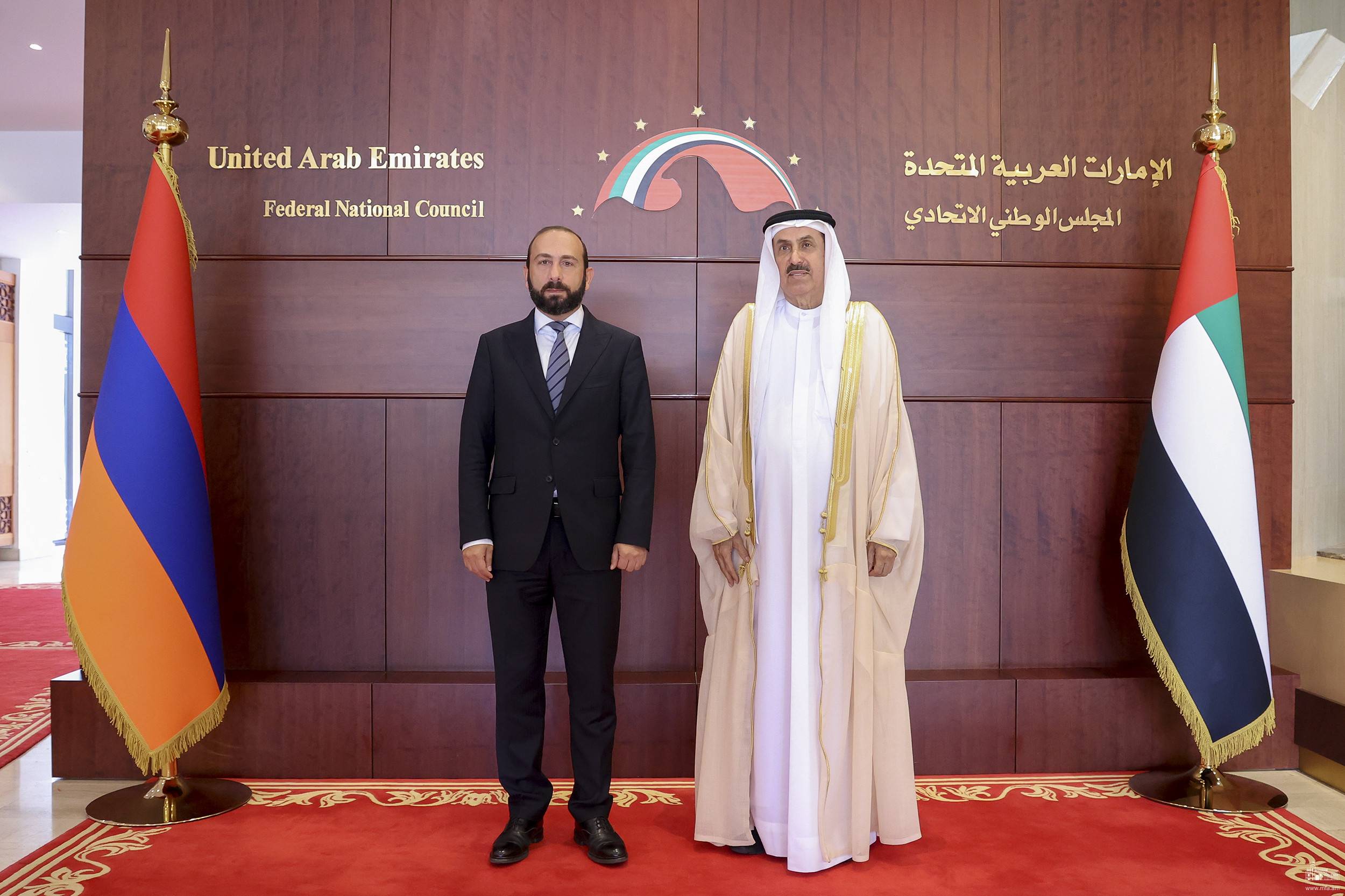 Глава МИД представил председателю Федерального национального совета ОАЭ ситуацию в Арцахе