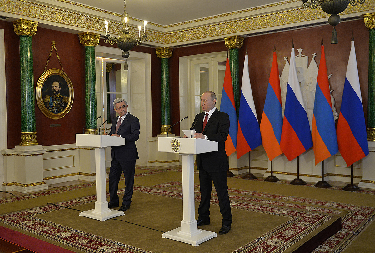 Совместное заявление Путина и Саргсяна: Армения и Россия будут укреплять ОДКБ