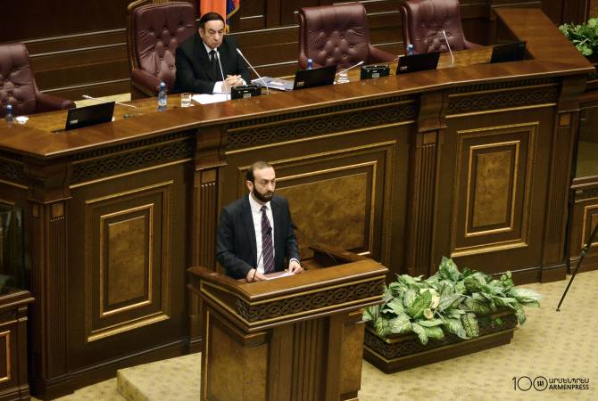 Парламент приступил к рассмотрению кандидатуры Арарата Мирзояна на пост председателя НС