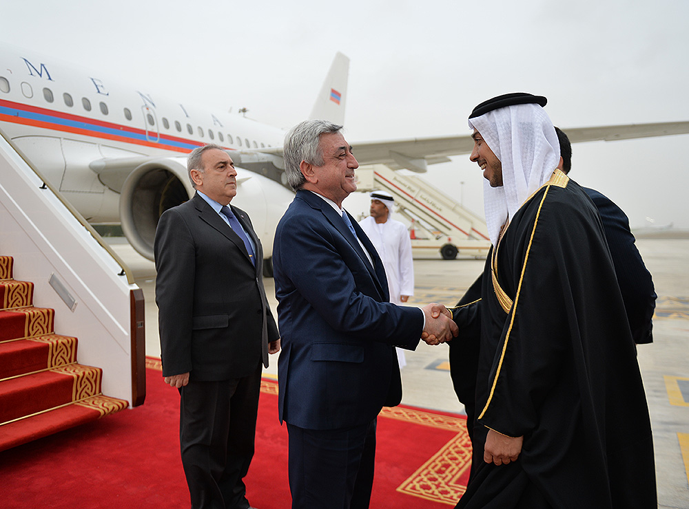 Глава Армении с рабочим визитом прибыл в Объединённые Арабские Эмираты
