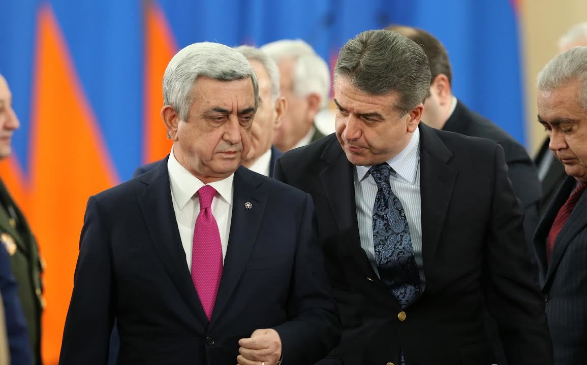 Президент Армении Серж Саргсян и премьер-министр Карен Карапетян, Фото: Photolure