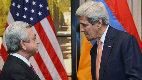 Серж Саргсян и Джон Керри обсудили карабахскую проблему
