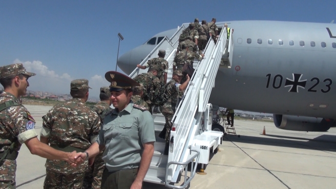 Армянский миротворческий контингент отбыл в Германию, откуда отправится в Афганистан