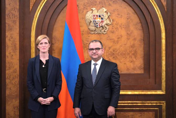 Вице-премьер обсудил с Самантой Пауэр и Юри Ким ситуацию в Нагорном Карабахе