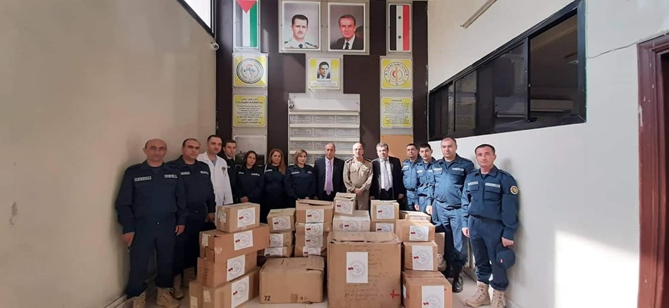 Представители армянской гуммиссии передали военному госпиталю Алеппо помощь 