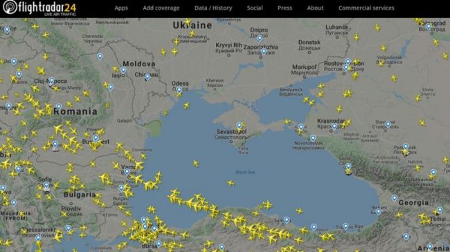 Россия объявила об опасной зоне для полетов над Черным морем и Крымом 