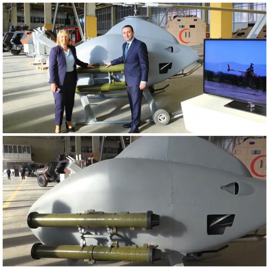 В Грузии представлен новый беспилотник, вооруженный украинскими ракетами