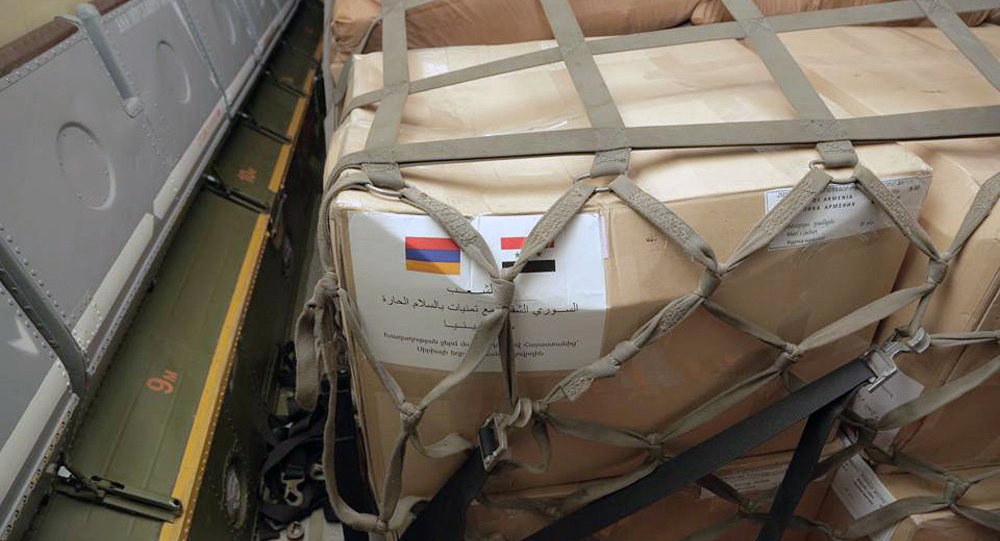 Армения отправила в Сирию 94 тонн гуманитарной помощи