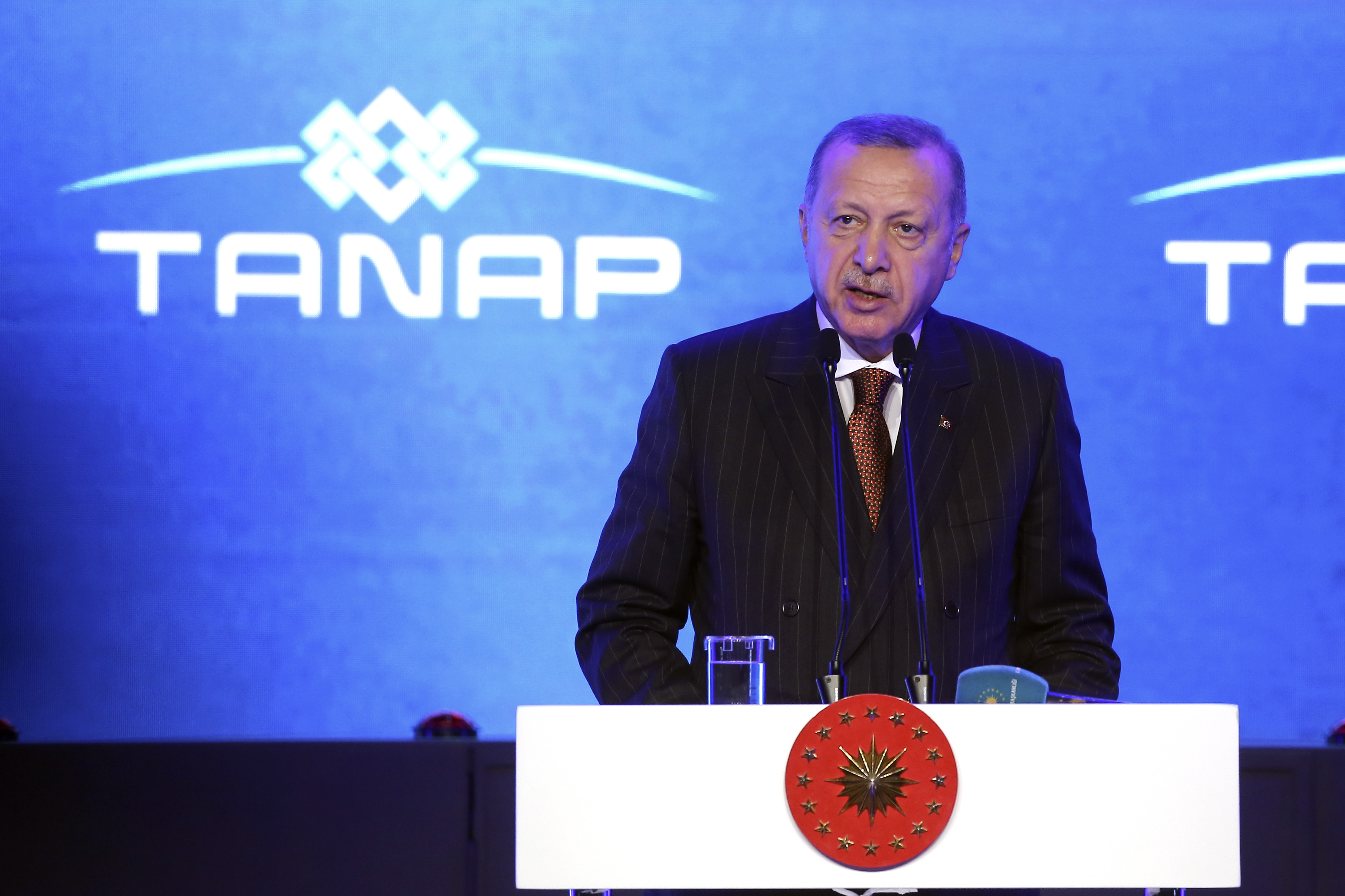 Эрдоган: Турция и Азербайджан увеличат мощности TANAP «для энергобезопасности Европы»