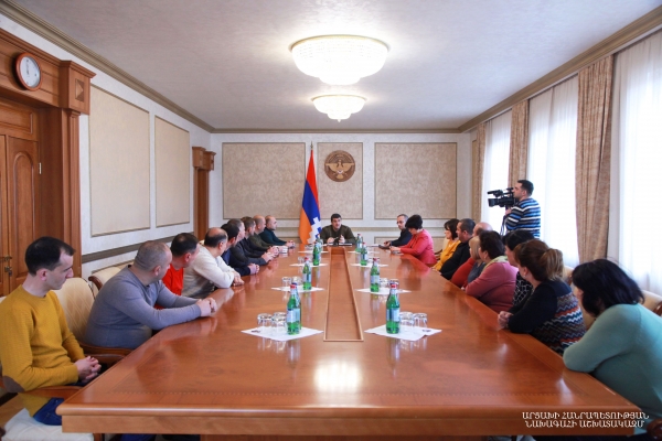 Президент Арцаха встретился с группой хозяйственников города Шуши