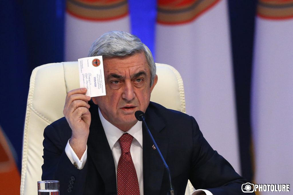 Серж Саргсян будет выдвинут кандидатом на пост премьер-министра Армении – министр
