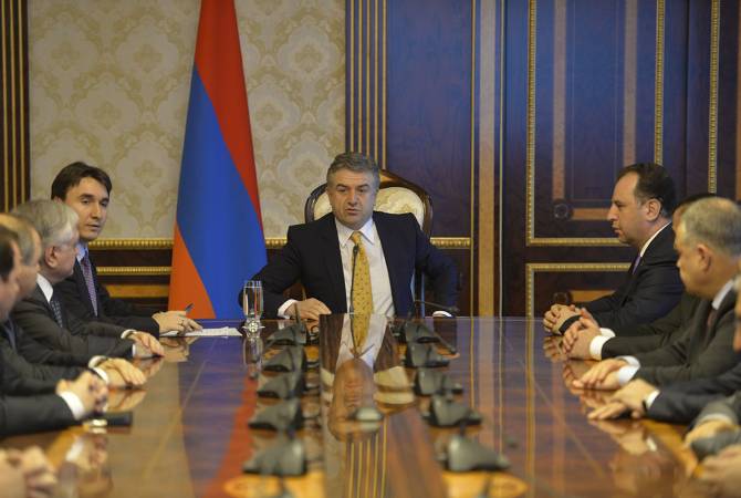 Обязанности премьер-министра Армении будет исполнять Карен Карапетян