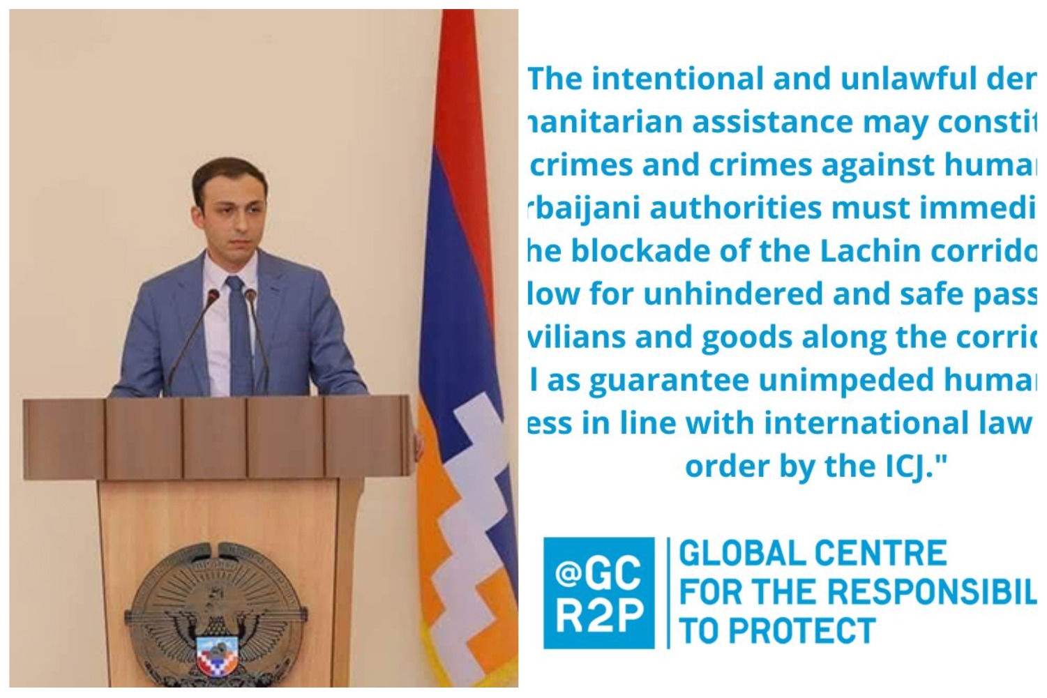 Արցախի ՄԻՊ-ը ողջունել է Global Centre for the Responsibility to Protect-ի հայտարարությունը