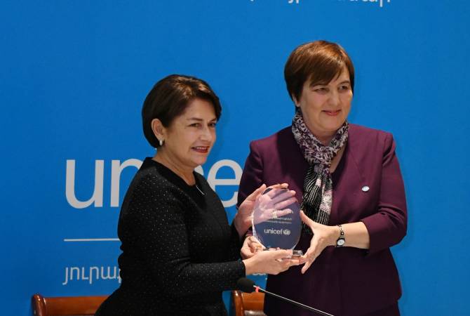 ЮНИСЕФ назначил супругу президента Армении чрезвычайным защитником прав детей
