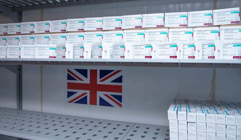 Մեծ Բրիտանիան 25 հազար դեղաչափ «ԱստրաԶենեկա» է նվիրել Հայաստանին