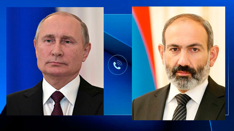 Никол Пашинян и Владимир Путин обсудили ситуацию на армяно-азербайджанской границе