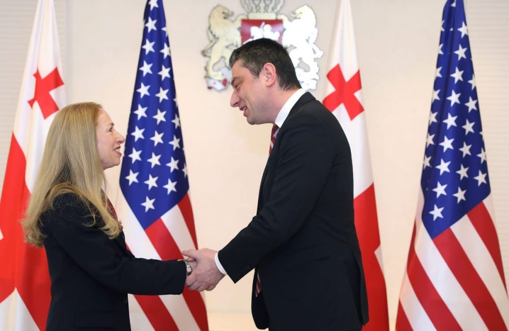 Новый посол США в Грузии Келли Дегнан начала работу со встречи с руководством страны